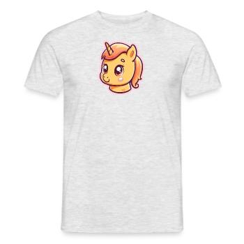 Unicorn Pony - Men's T-Shirt - heather grey - Front - AI Model Male 178 dark (178cm)
