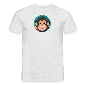 Singe Visage de Singe - T-shirt homme - gris chiné - Devant - AI Model Male 178 dark (178cm)