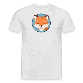 Forêt de renards - T-shirt homme - gris chiné - Devant - AI Model Male 178 dark (178cm)