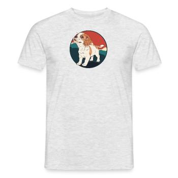 Chien Chiens Amoureux des chiens - T-shirt homme - gris chiné - Devant - AI Model Male 178 dark (178cm)