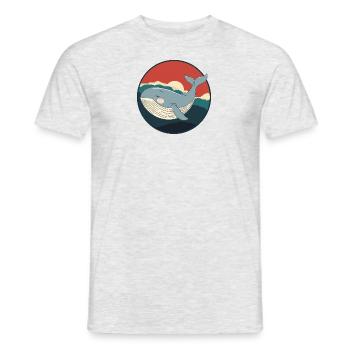 Marine Life Marine Animals Whale - Men's T-Shirt - heather grey - Front - AI Model Male 178 dark (178cm)