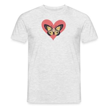 Butterfly Forest Animal Lover - Men's T-Shirt - heather grey - Front - AI Model Male 178 dark (178cm)