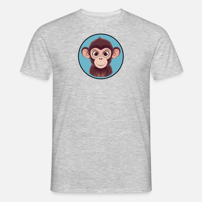 Monkey Monkey Face Monkey - Men's T-Shirt - heather grey