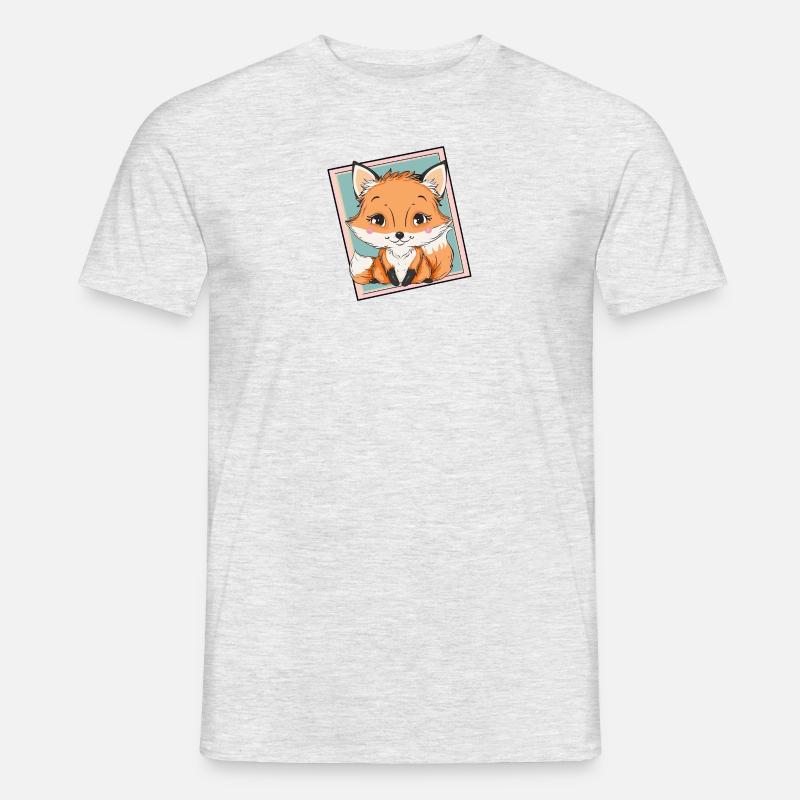 Fuchs Waldbewohner - Männer T-Shirt - Grau meliert