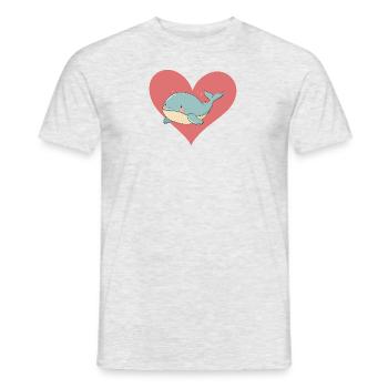 Marine Life Marine Animals Whales - Men's T-Shirt - heather grey - Front - AI Model Male 178 dark (178cm)
