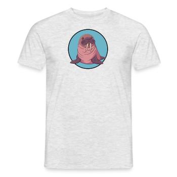 Morse Créatures marines Alaska - T-shirt homme - gris chiné - Devant - AI Model Male 178 dark (178cm)