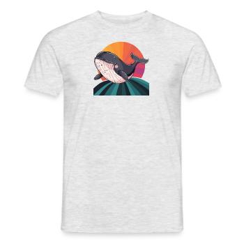 Whale Sea Creature - Men's T-Shirt - heather grey - Front - AI Model Male 178 dark (178cm)