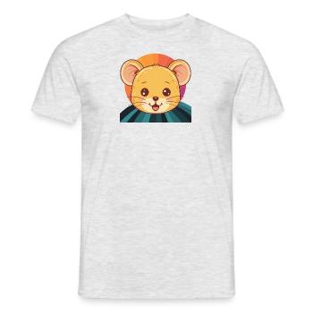 Souris Fromage Souris Dents - T-shirt homme - gris chiné - Devant - AI Model Male 178 dark (178cm)