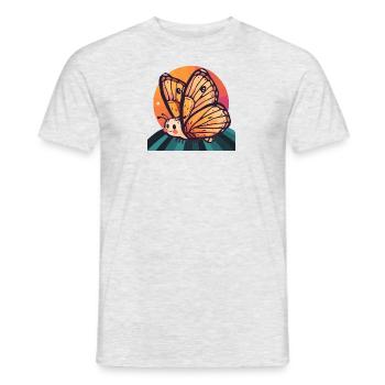 Papillon Animal A - T-shirt homme - gris chiné - Devant - AI Model Male 178 dark (178cm)