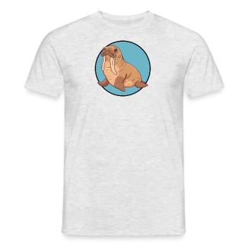 Morse Créatures marines Arctique - T-shirt homme - gris chiné - Devant - AI Model Male 178 dark (178cm)