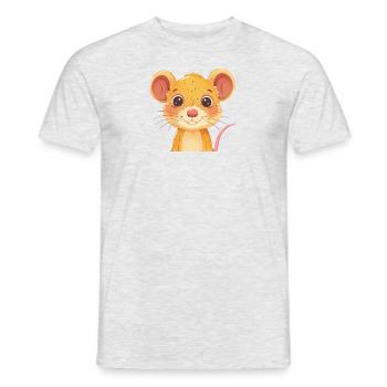 Mäuse Mäuschen Nagetier - Männer T-Shirt - Grau meliert - Vorne - AI Model Male 178 dark (178cm)