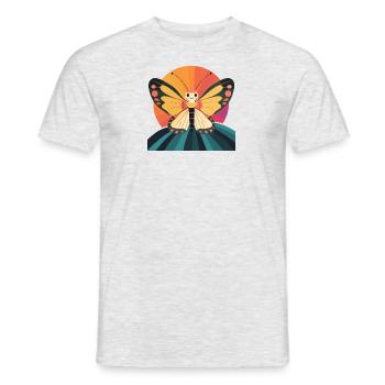 Papillon Animal Printemps - T-shirt homme - gris chiné - Devant - AI Model Male 178 dark (178cm)