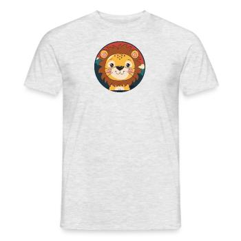Loewe Leo Gepard - Männer T-Shirt - Grau meliert - Vorne - AI Model Male 178 dark (178cm)