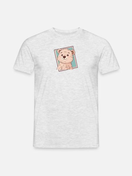 Baer Waldtier Eisbär - Männer T-Shirt - Grau meliert