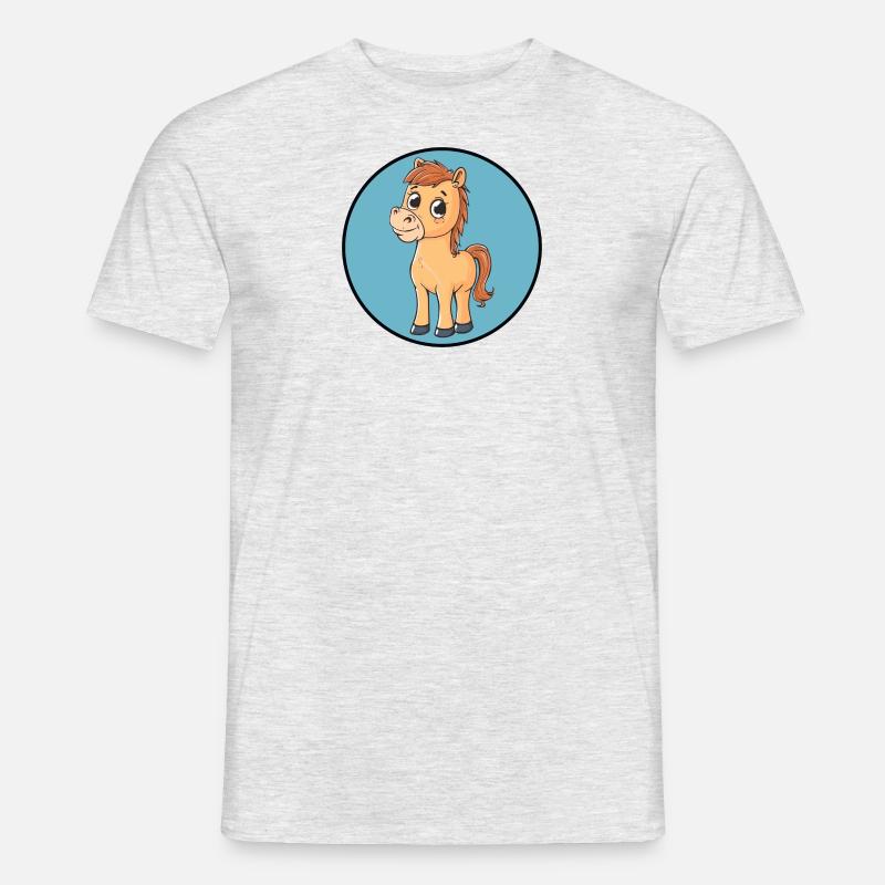Pferd Pferde - Männer T-Shirt - Grau meliert