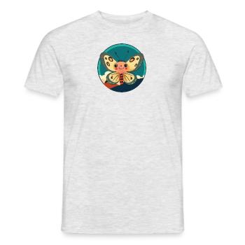 Animal papillon - T-shirt homme - gris chiné - Devant - AI Model Male 178 dark (178cm)