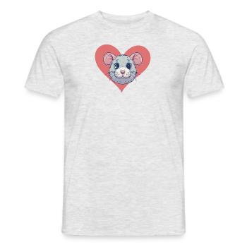 souris souris souris dents rongeur - T-shirt homme - gris chiné - Devant - AI Model Male 178 dark (178cm)