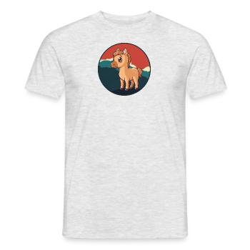 Sabots de cheval - T-shirt homme - gris chiné - Devant - AI Model Male 178 dark (178cm)