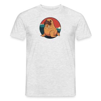 Walross Seelöwe Arktis - Männer T-Shirt - Grau meliert - Vorne - AI Model Male 178 dark (178cm)