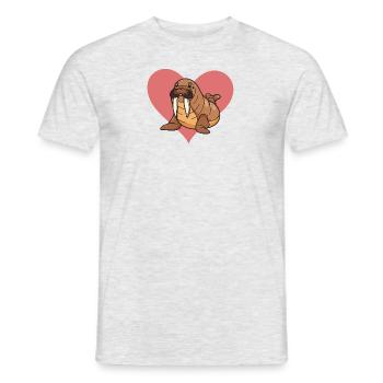 Walrus Sea Creatures - Men's T-Shirt - heather grey - Front - AI Model Male 178 dark (178cm)