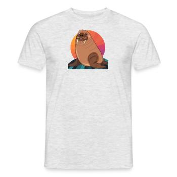 Walrus Alaska Sea Animal - Men's T-Shirt - heather grey - Front - AI Model Male 178 dark (178cm)