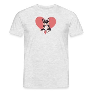 Dresseur de chiens Rottweiler - T-shirt homme - gris chiné - Devant - AI Model Male 178 dark (178cm)