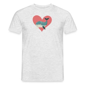Marine Animals Whale Marine Life - Men's T-Shirt - heather grey - Front - AI Model Male 178 dark (178cm)