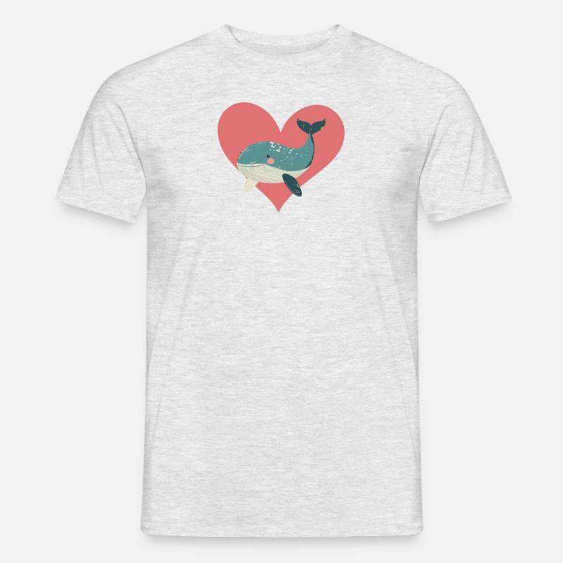 Meerestiere Wal Meeresleben - Männer T-Shirt - Grau meliert