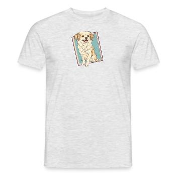 Dog Dogs A - Men's T-Shirt - heather grey - Front - AI Model Male 178 dark (178cm)