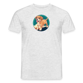 Dog Border Collie - Men's T-Shirt - heather grey - Front - AI Model Male 178 dark (178cm)