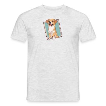 Hund Dackel Hundeliebhaber - Männer T-Shirt - Grau meliert - Vorne - AI Model Male 178 dark (178cm)