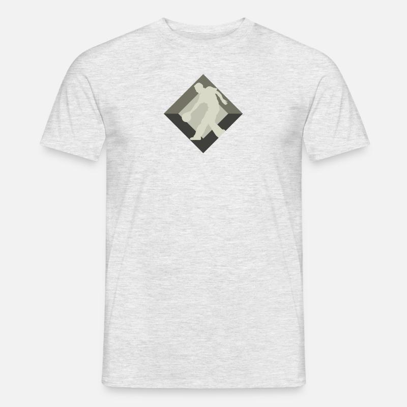 Bowling Strike Bowlingkugel - Männer T-Shirt - Grau meliert