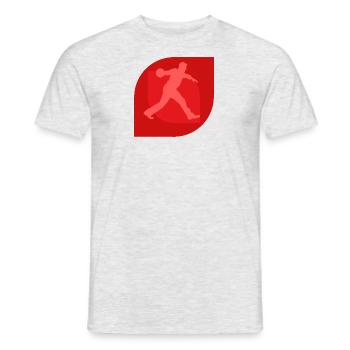 Bowling Boule de bowling Cornets de bowling - T-shirt homme - gris chiné - Devant - AI Model Male 178 dark (178cm)