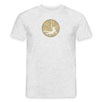 Entraînement de gymnastique Entraîneur de gymnastique Équilibre sur les mains - T-shirt homme - gris chiné - Devant - AI Model Male 178 dark (178cm)