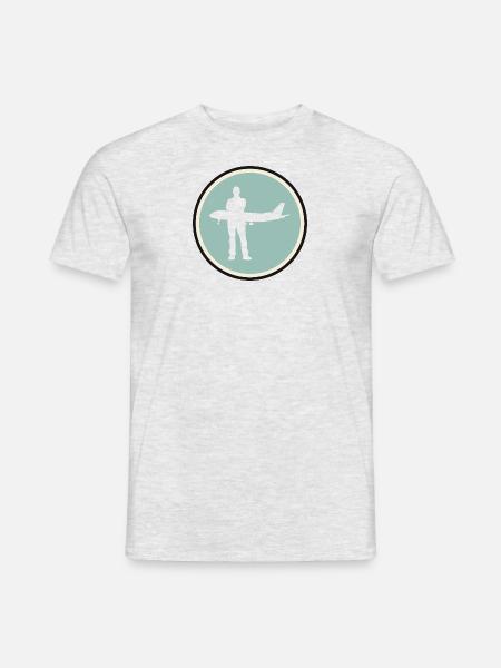 Flugbegleiter Flugzeug - Männer T-Shirt - Grau meliert