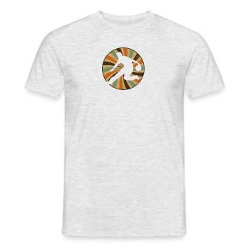 Boule de frappe de bowling - T-shirt homme - gris chiné - Devant - AI Model Male 178 dark (178cm)