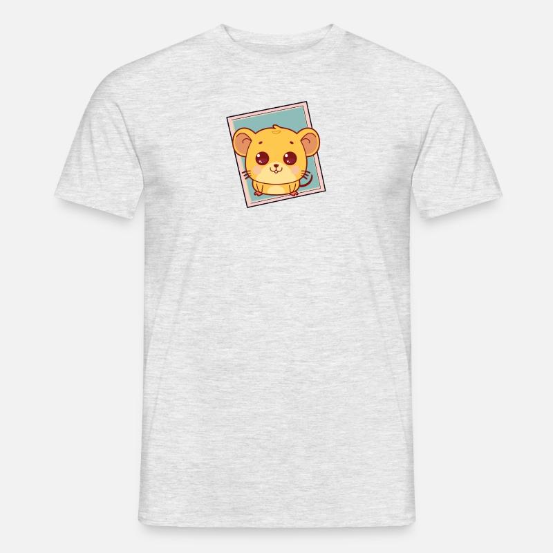 Mäuse Maus Mäusezähnchen - Männer T-Shirt - Grau meliert