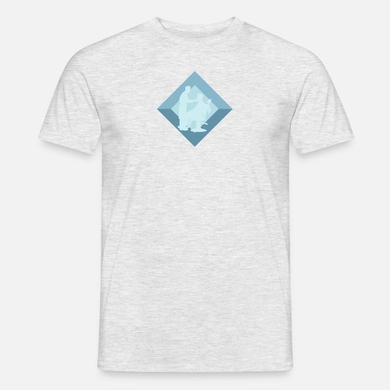 Frosch Molch - Männer T-Shirt - Grau meliert