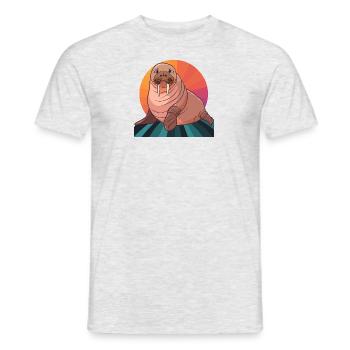 Walrus Marine Animals Animals - Men's T-Shirt - heather grey - Front - AI Model Male 178 dark (178cm)