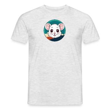 Mice Mouse Cheese - Men's T-Shirt - heather grey - Front - AI Model Male 178 dark (178cm)
