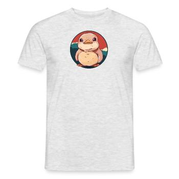 Entchen Ente - Männer T-Shirt - Grau meliert - Vorne - AI Model Male 178 dark (178cm)