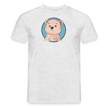 Baer Braunbär Waldbewohner - Männer T-Shirt - Grau meliert - Vorne - AI Model Male 178 dark (178cm)