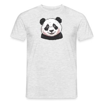 Panda Teddybär - Männer T-Shirt - Grau meliert - Vorne - AI Model Male 178 dark (178cm)