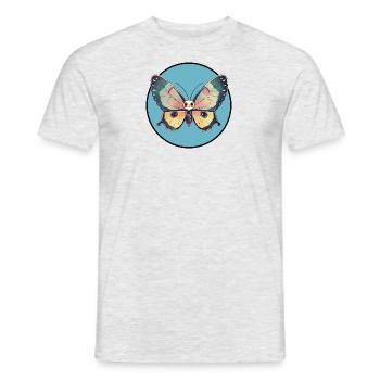 Schmetterling Butterfly - Männer T-Shirt - Grau meliert - Vorne - AI Model Male 178 dark (178cm)