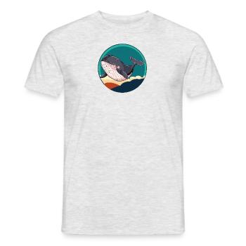 Marine Animals Whale Fin - Men's T-Shirt - heather grey - Front - AI Model Male 178 dark (178cm)