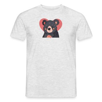 Baer Grizzly - Männer T-Shirt - Grau meliert - Vorne - AI Model Male 178 dark (178cm)