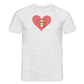 Mäuse Nagetier Mäuschen - Männer T-Shirt - Grau meliert - Vorne - AI Model Male 178 dark (178cm)