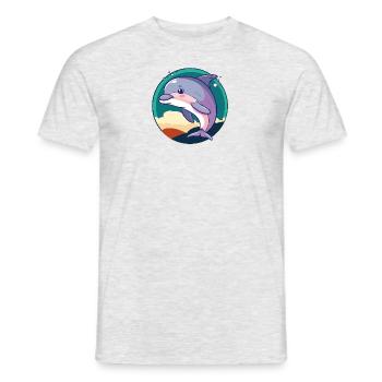 Dauphin Dauphins - T-shirt homme - gris chiné - Devant - AI Model Male 178 dark (178cm)