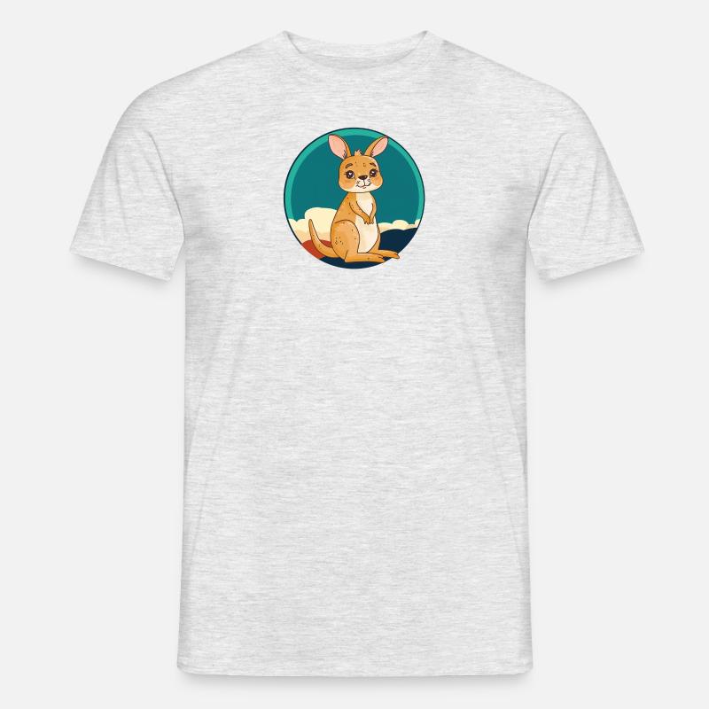 Kaenguru Kangaroo Outback - Männer T-Shirt - Grau meliert