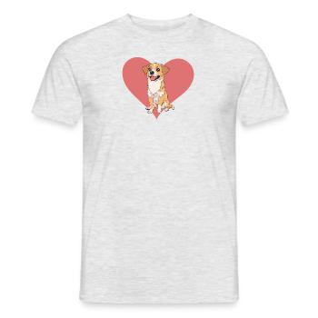Chien Chiens Teckel - T-shirt homme - gris chiné - Devant - AI Model Male 178 dark (178cm)